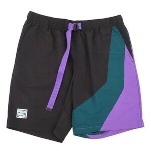 Puma x Butter Goods Shorts Men Medium Black Purple Teal Athletic Pockets NEW
